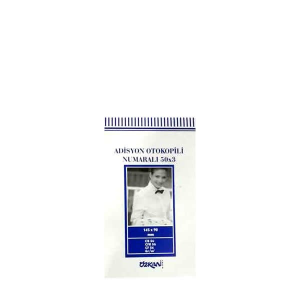 Özkan G0216 3 Nüsha Numaralı Otokopili Adisyon Fişi
