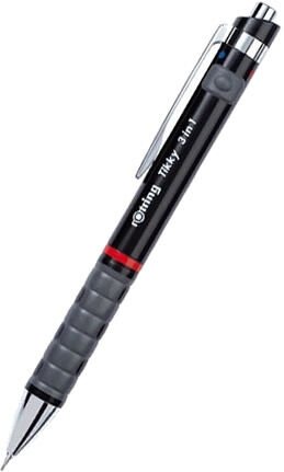 Rotring Tikky 3 In 1 0,5 mm Siyah Siyah+Kırmızı Versatil Kalem