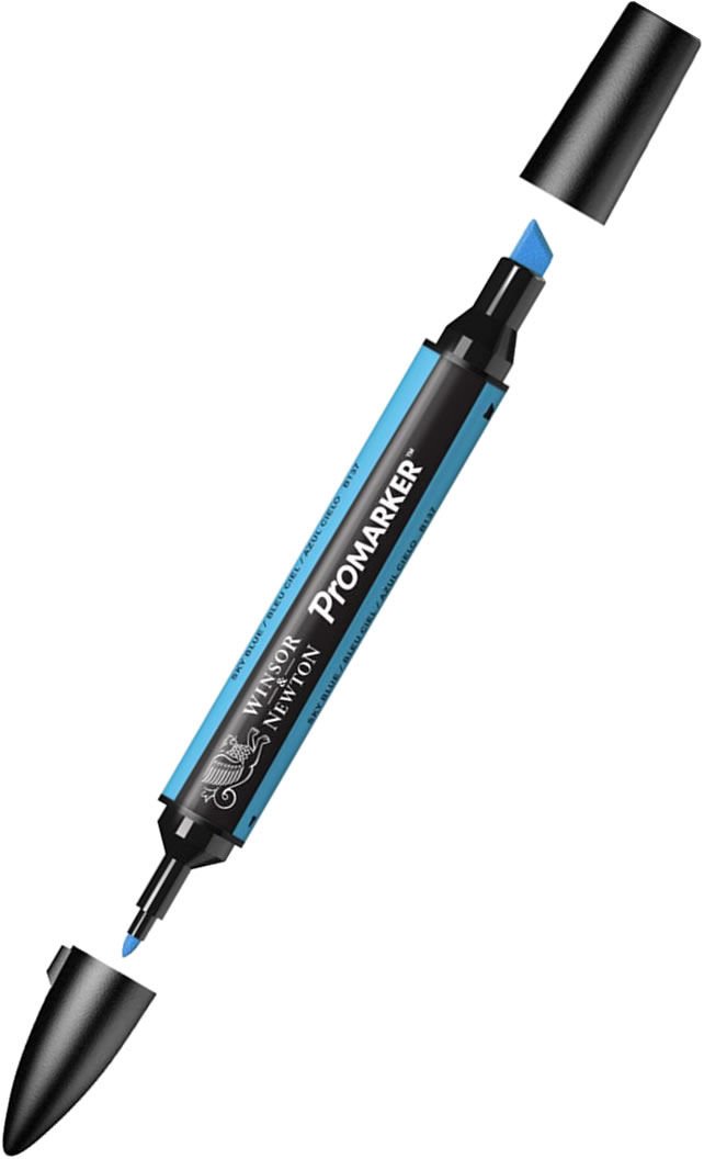 Winsor & Newton B137 Promarker Sky Blue 621 Grafik Kalemi