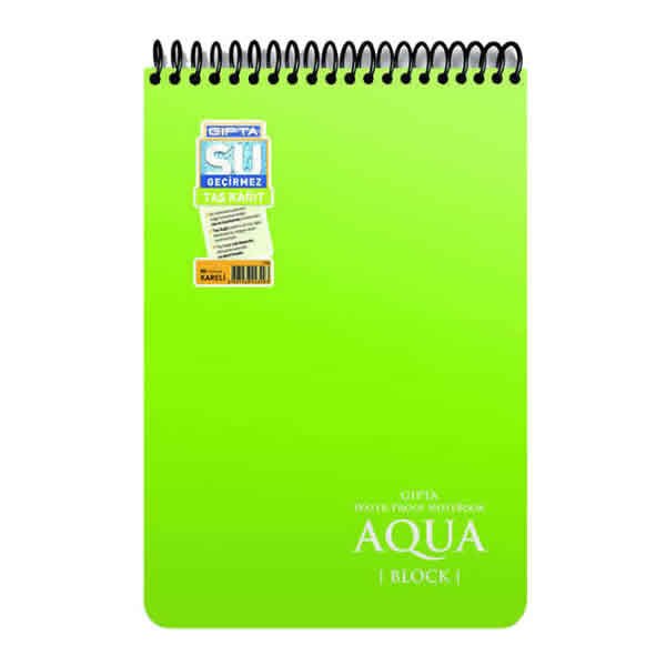 Gıpta Aqua Block A4 80 Yaprak Spiralli Pp Kapaklı Çizgili Defter