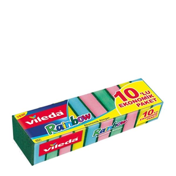Vileda 006 Rainbow 10 lu Sünger
