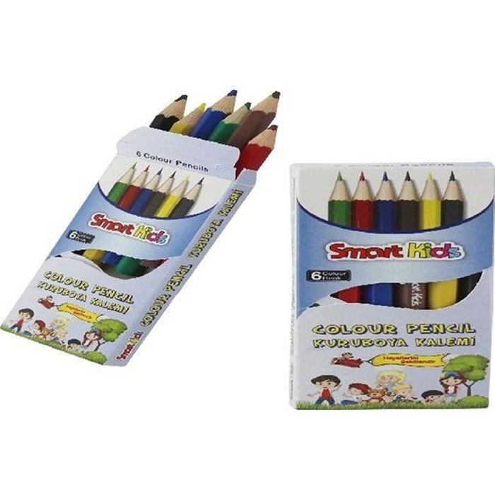 Smart Kids 2966 6 lı Kısa Kuru Boya Kalemi