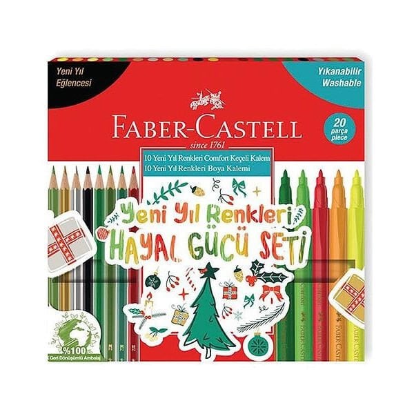 Faber-Castell 20 li Yeni Yıl Renkleri Hayal Gücü Seti