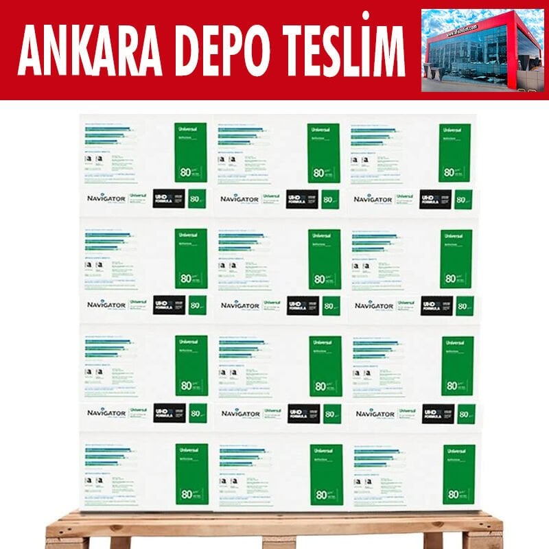 Navigator 1 Palet A4 Fotokopi Kağıdı 80 gr 500'lü (1 Palet = 45 Koli = 225 Paket)