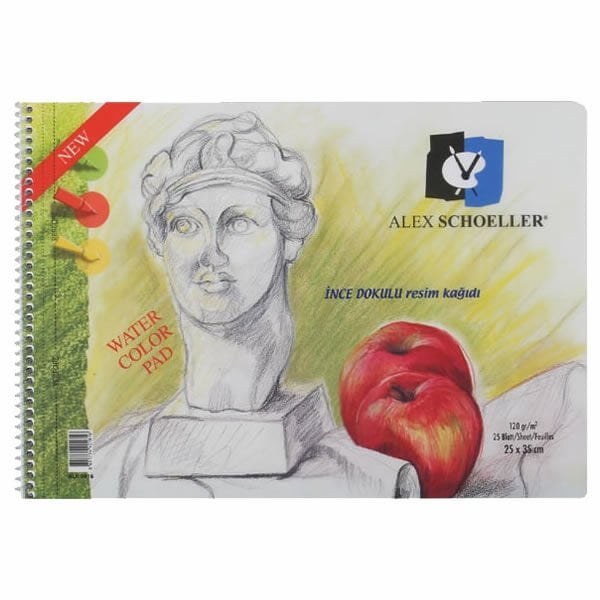 Alex Schoeller 25x35 cm 15 Yaprak 120 gr Spiralli Resim Defteri