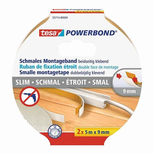 Tesa 55714-00000-03 5mX9mm Powerbond Slim2 Köpük Montaj Bant