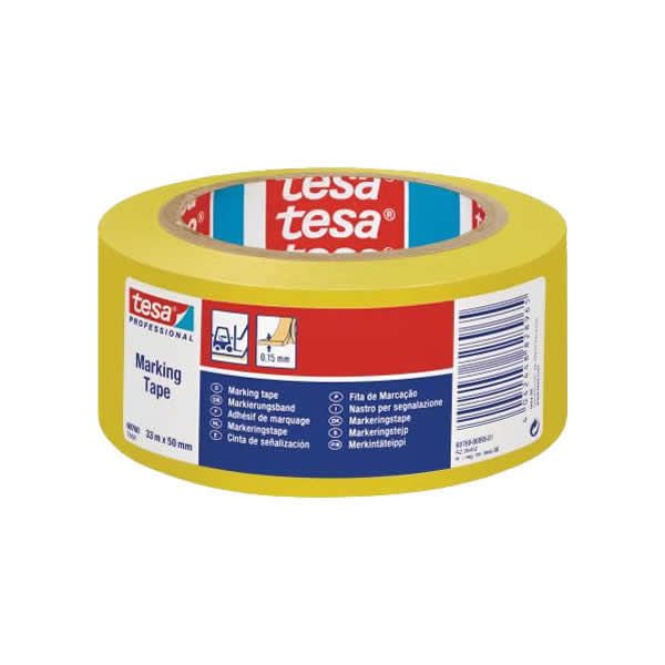 Tesa 60760-00095-15 33mtX50mm Sarı Yer İşaretleme İkaz Bandı