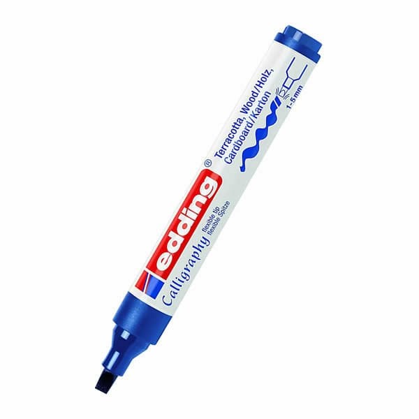 Edding E-1455 Mavi Çelik Kaligrafi Kalemi