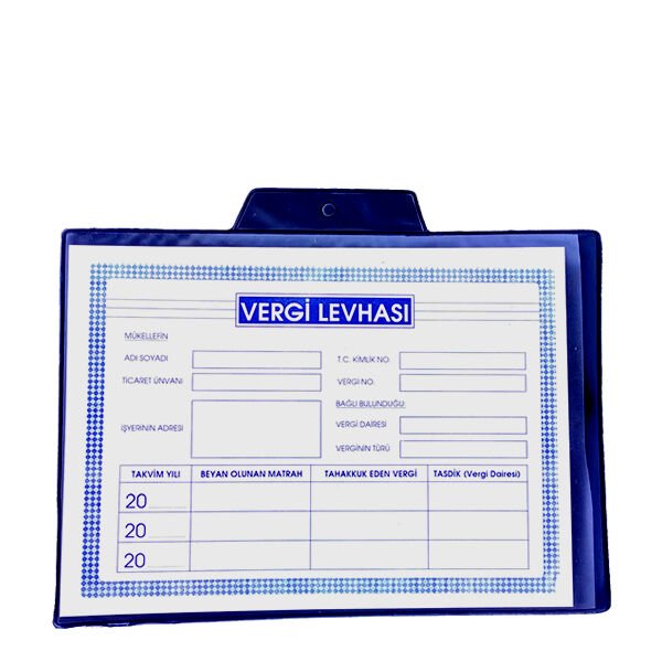 Gürpaş Büyük Vergi Levhası Kılıfı