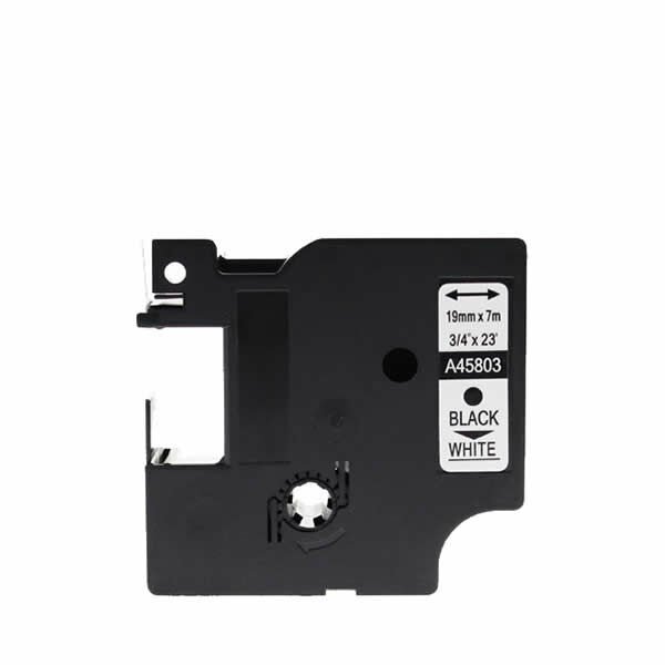 DYMO 45013 D1 12 mmx7 mt Beyaz Üzerine Siyah Yedek Şerit