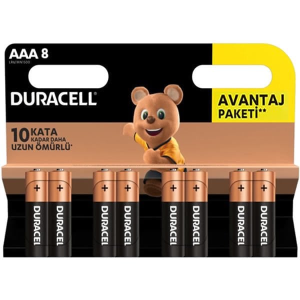 Duracell AAA 8 li Avantajlı Paket Pil