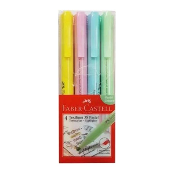 Faber-Castell 5030158116 4 lü Pastel Renkler Fosforlu Kalem
