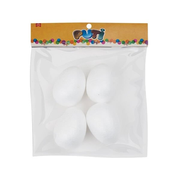 Puti 4902 4 lü 8 cm Köpük Yumurta