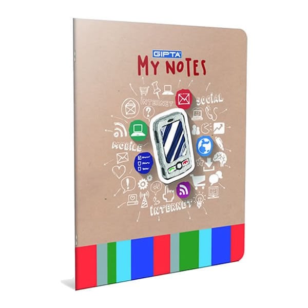 Gıpta X Notes A4 100 Yaprak Çizgili Tel Dikişli Plastik Kapaklı Defter