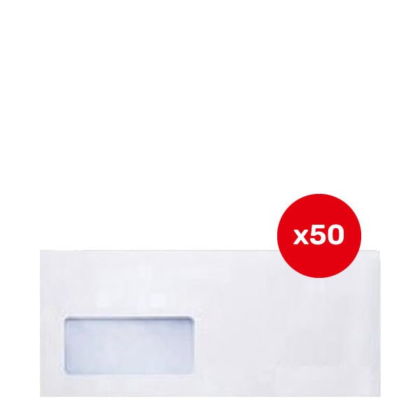 Ofis 10,5x24 110 gr 50 li Pencereli Diplomat Zarfı