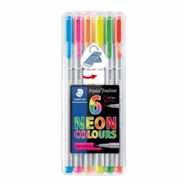 Staedtler 334 6 lı Triplus Neon Üçgen Renkler Fineliner Kalem