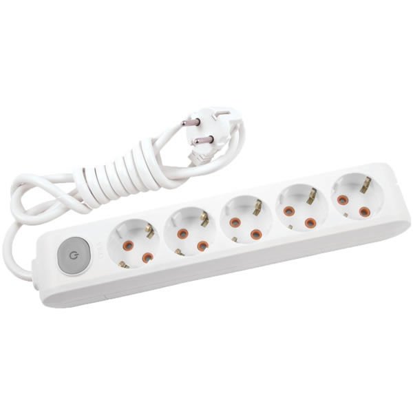 Viko 90117502 Multi-Let 2 mt 5 li Anahtarlı Kablolu Priz
