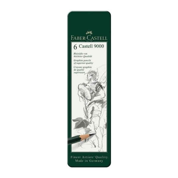 Faber-Castell 9000 6 lı Kurşun Kalem Seti