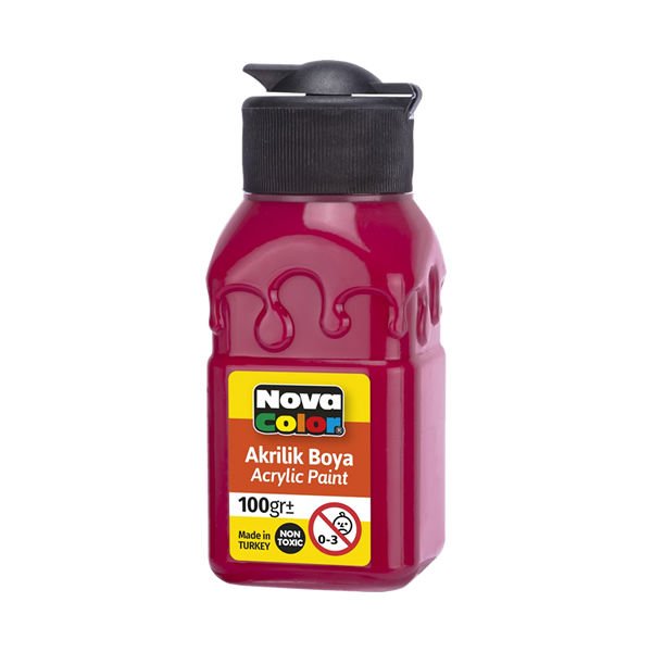 Nova Color NC-2023 100 gr Ateş Kırmızısı Akrilik Boya