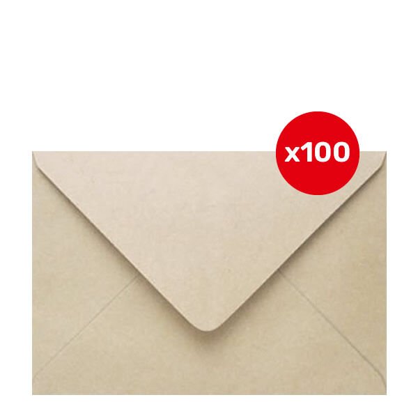 Doğan 11,4x16,2 100 lü 90 gr Kraf Mektup Zarfı