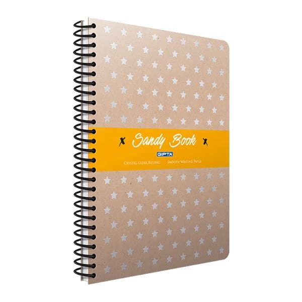 Gıpta Sandy Book A4 80 Yaprak Kareli Spiralli Karton Kapaklı Defter