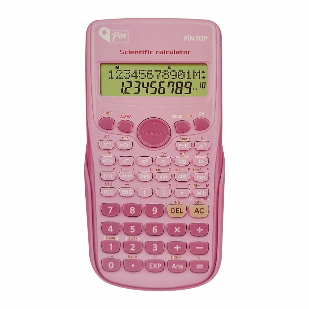 Pin 112P 240 Pembe Fonksiyonlu Hesap Makinesi