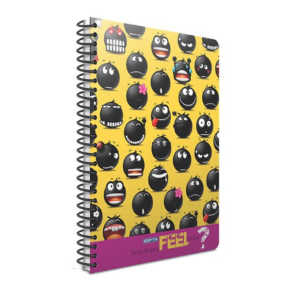 Gıpta Feel A6 80 Yaprak Çizgili Spiralli Ofset Kapaklı Defter