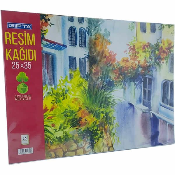 Gıpta 25 x 35 cm 20 Yaprak Blok Resim Kağıdı