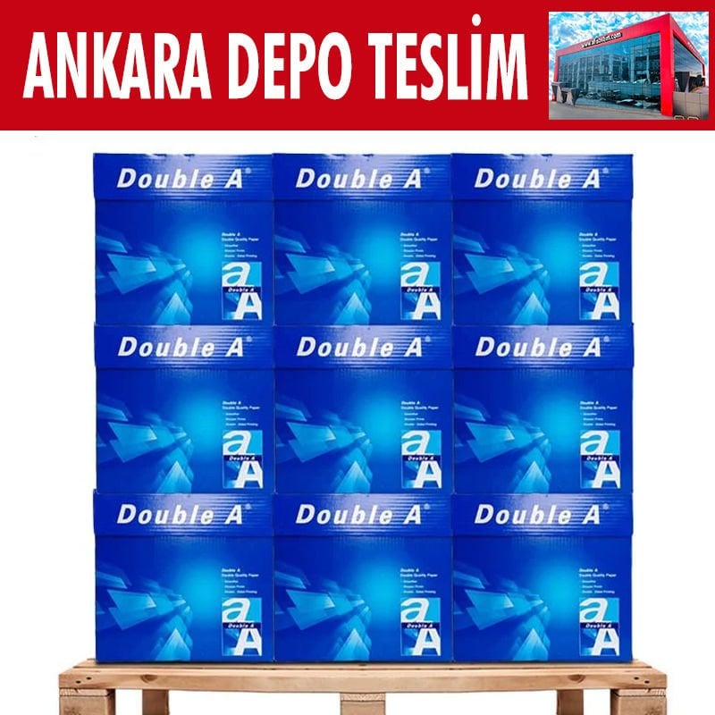 Double A 1 Palet A4 80 gr 500'lü Fotokopi Kağıdı (1 Palet = 60 Koli =300 Paket)