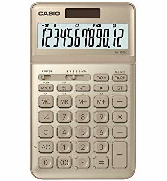 Casio JW-200SC-GD 12 Haneli Altın Renk Hesap Makinesi