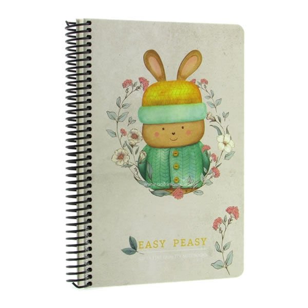 Gıpta Easy Notes A4 100 Yaprak Çizgili Spiralli Karton Kapaklı Defter