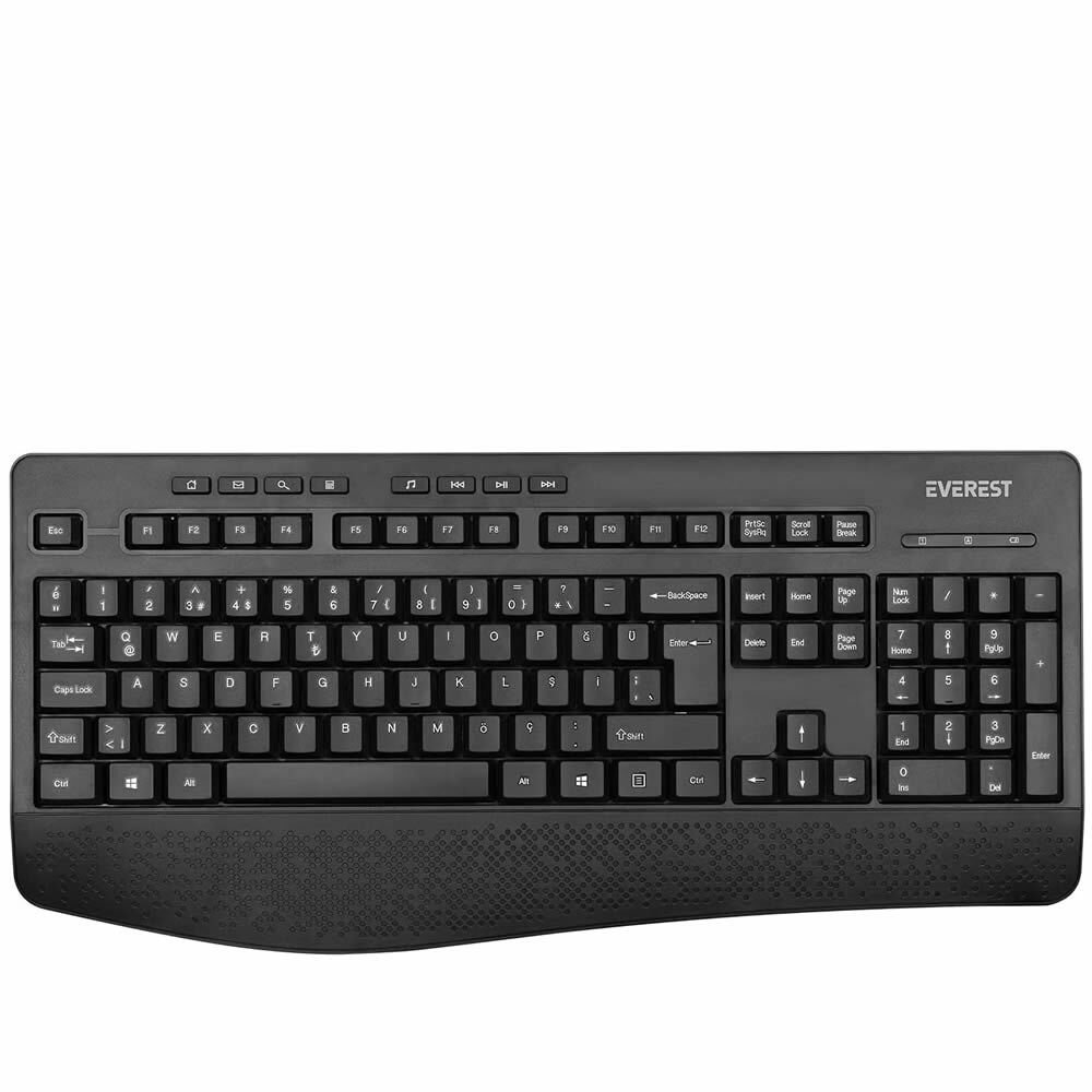 Everest KB-6021 Siyah 2.4 Ghz Q Multimedia Kablosuz klavye