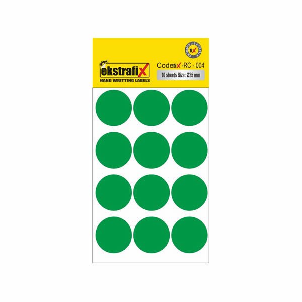 Ekstrafıx Rc-004 B 25 Mm Yeşil Ofis Etiket