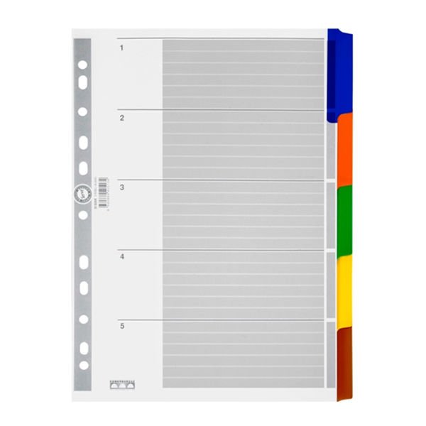 Serve SV-5520-K A4 5 Renkli Karton Ayraç