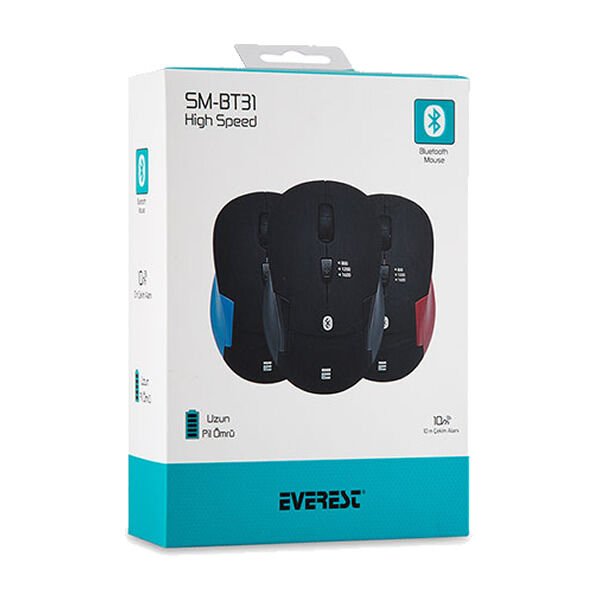 Everest Sm-Bt31 Siyah Bluetooth Kablosuz Mouse
