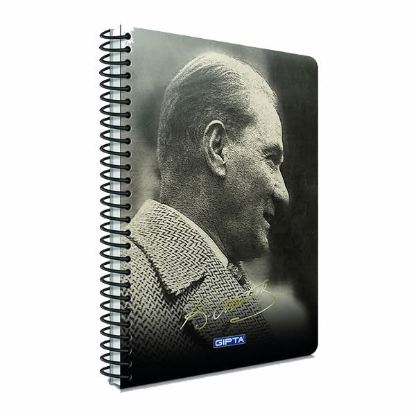 Gıpta Atatürk A6 80 Yaprak Çizgili Spiralli Pp Kapak Defter