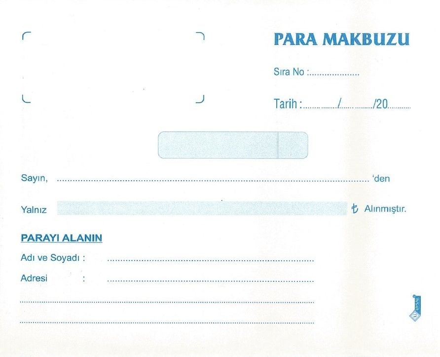 Uysal 2x50 2 Nüsha Otokopili Para Makbuzu