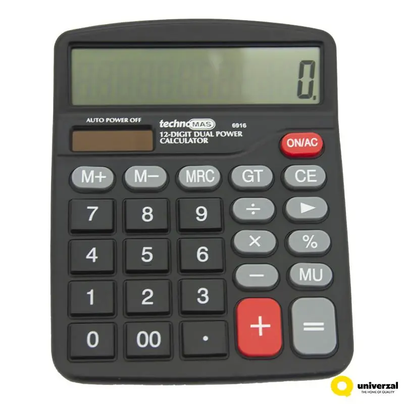 Mas 6916 Plastik Panelli Ofis Tipi Hesap Makinesi