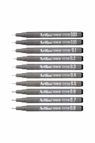 Artline 0,2 mm Siyah Çizim Kalemi