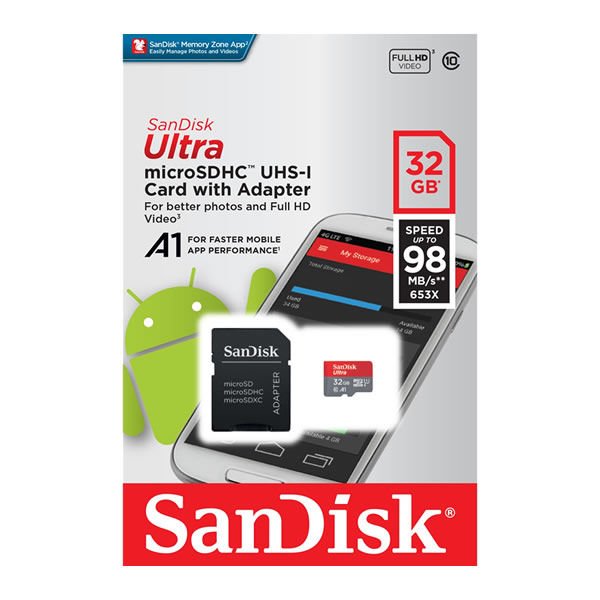 Sandisk Sdsquns-03 32 Gb 80 Mb/S Micro SD Kart