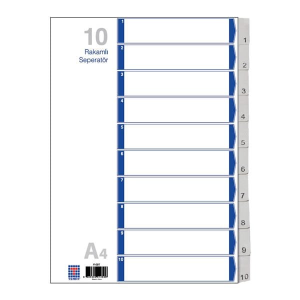 Temat 11097 A4 1-10 Rakamlı Seperatör