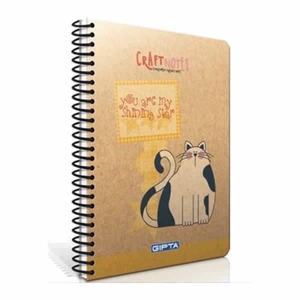 Gıpta Craft Notes A4 100 Yaprak Düz Spiralli Sert Kapaklı Defter