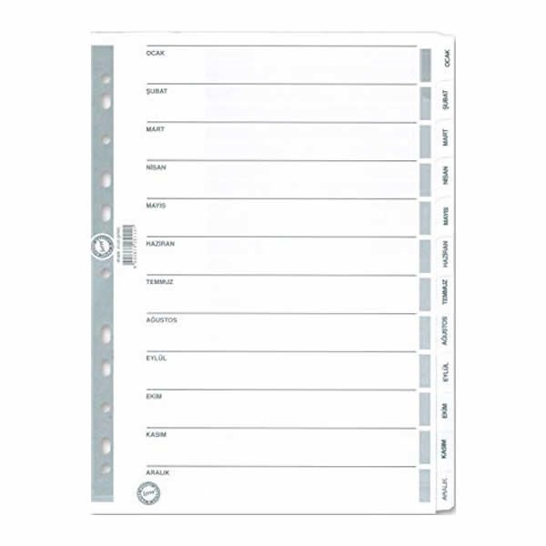 Serve SV-5329 A4 Aylar Karton Ayraç