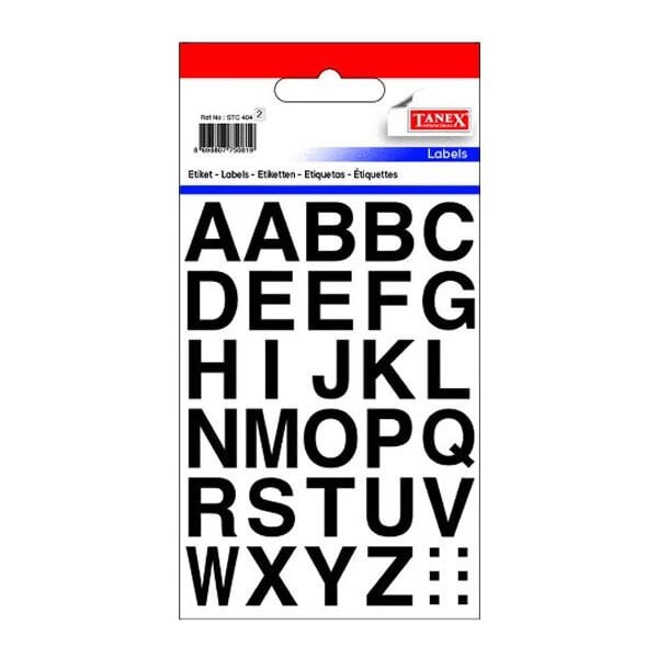 Tanex STC-404 2 li Şeffaf Harf Etiketi