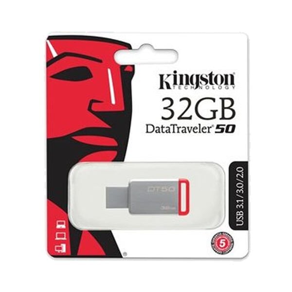 KİNGSTON 32 GB USB 3.1 DT50 METAL KASA USB FLASH BELLEK