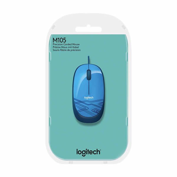 LOGİTECH 910-003114 M105 MAVİ USB KABLOLU MOUSE