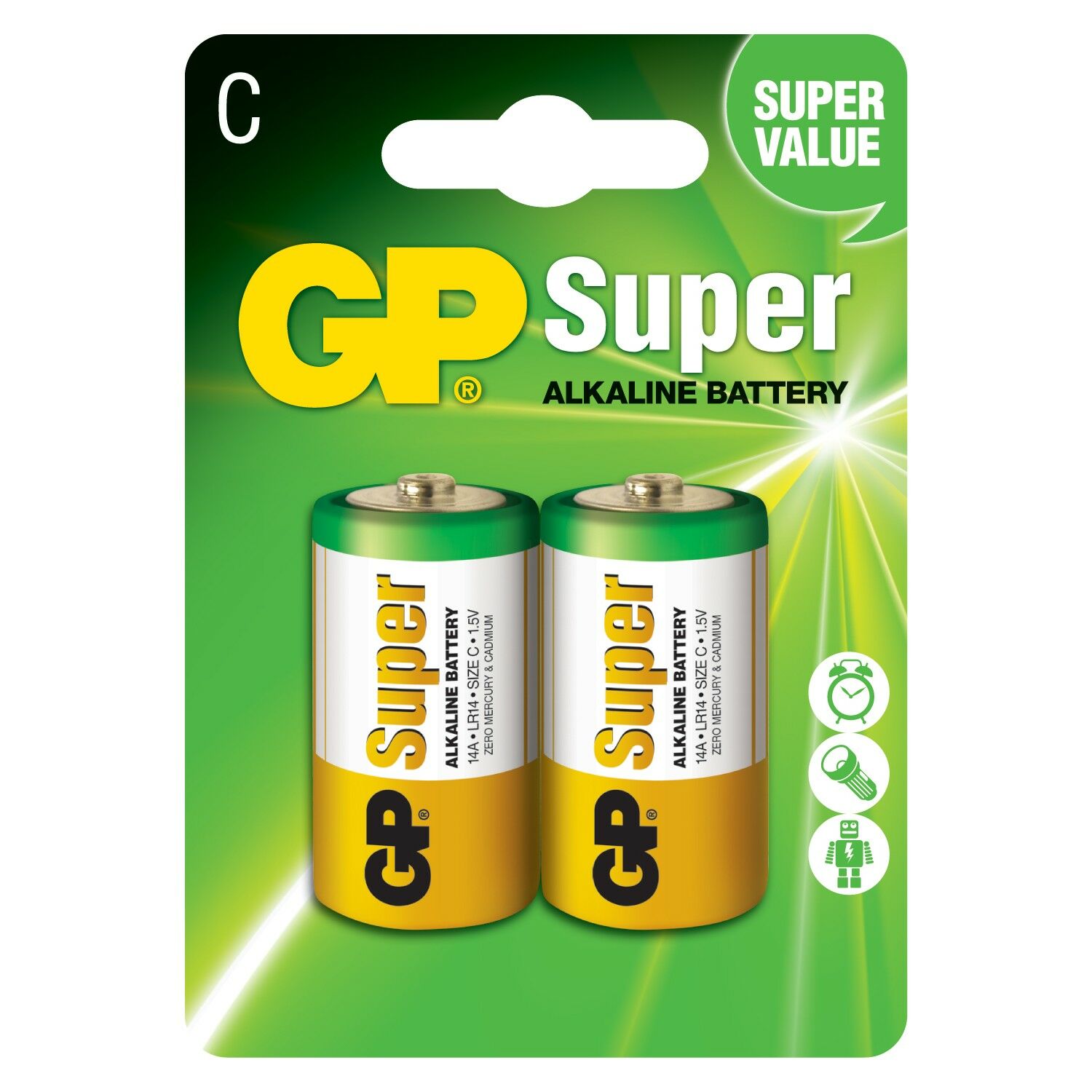 GP GP14A-2U2 2'Lİ SÜPER ALKALİN ORTA BOY PİL