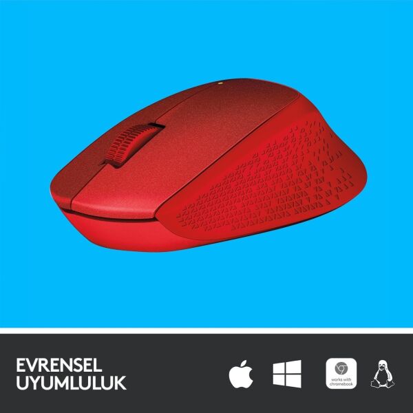 Logitech 910-004911 M330 Silent Plus Kırmızı Kablosuz Mouse