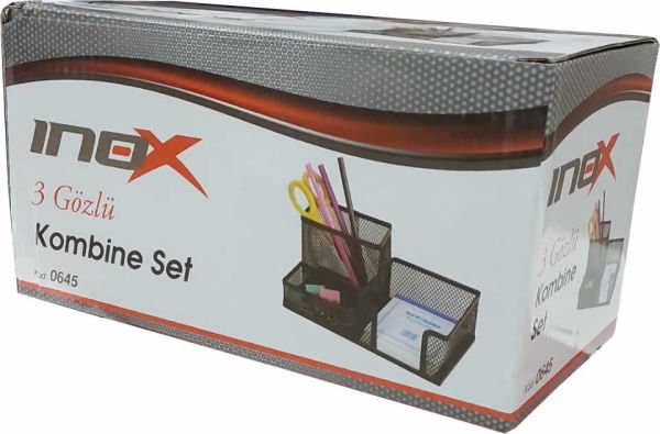 Inox 0652 Gümüş Fileli Kombine Seti