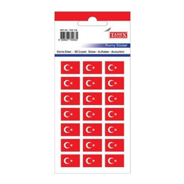Tanex Tde-129 20 Mm Türk Bayrağı Damla Etiketi